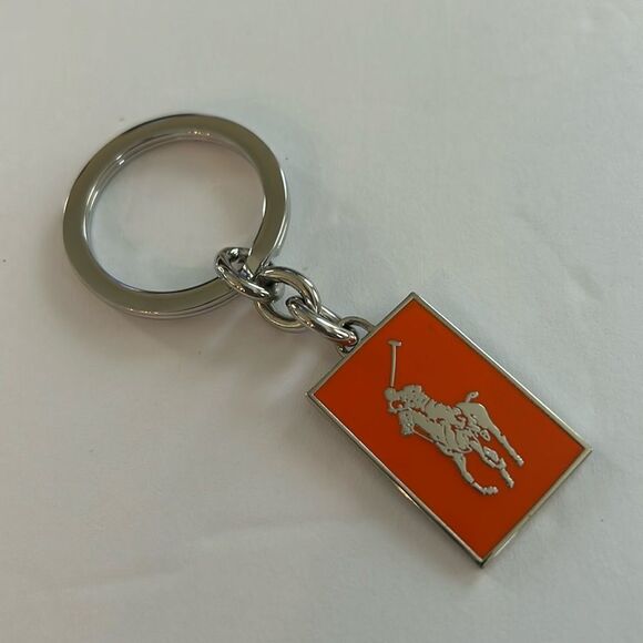 NWOT Orange Polo Ralph Lauren Vintage Keychain Fob - Picture 1 of 7
